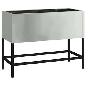 vidaXL Hochbeet Gartenpflanzer Silber 60 x 26 x 45 cm Verzinkter Stahl