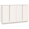 vidaXL Sideboard Wei&szlig; 120x35x80 cm Massivholz Kiefer