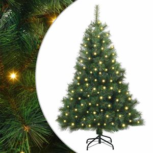vidaXL K&uuml;nstlicher Weihnachtsbaum mit 150 LEDs Gr&uuml;n 120 cm PE und PVC