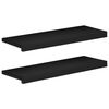 vidaXL Treppenstufen 2 stk. 80 x 25 x 2 cm Schwarz Massivholz Buche