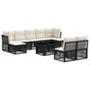 vidaXL Gartensofa-set 10 stk. Schwarz Poly-Rattan