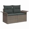vidaXL Garten-Sofa-Set mit Kissen mit Speicher mit Kissen 13 pcs Grau