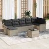 vidaXL Gartensofa-set mit Kissen 8 pcs Hellgrau Poly-Rattan
