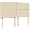 vidaXL Boxspringbett mit Matratze Creme 200x200 cm Stoff