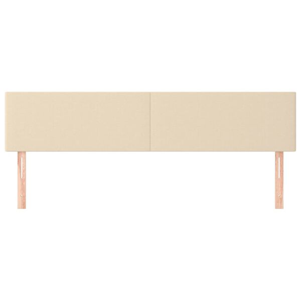 vidaXL Kopfteile 2 Stk. Creme 80x5x78/88 cm Stoff