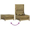 vidaXL Gartenhocker 62x63,5x32 cm Kiefernholz Impr&auml;gniert