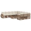 vidaXL Gartensofa-set 12 pcs Beige und Cremewei&szlig; Poly-Rattan
