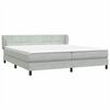 vidaXL Boxspringbett mit Matratzen Hellgrau 180x210 cm Samt