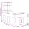 vidaXL Boxspringbett mit Matratze Dunkelbraun 90x200 cm Stoff