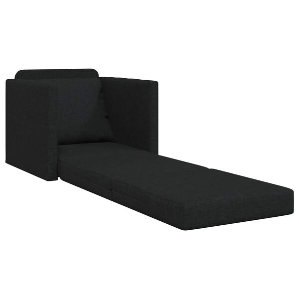 vidaXL Schlafsofa 60cm Schwarz Stoff