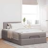 vidaXL Ottoman-Bett mit Matratze Taupe 120x190 cm Stoff