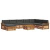 vidaXL Outdoor-Sofagarnitur 9 stk. Natur und Anthrazit