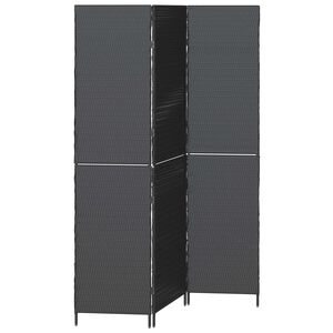 vidaXL Raumteiler Schwarz 146 x 180 cm Poly-Rattan