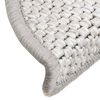 vidaXL Stufenmatten Selbstklebend Sisal-Optik 30Stk. 56x17x3cm Silbern