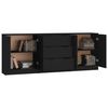 vidaXL 3-tlg. Sideboard-Set Schwarz Holzwerkstoff