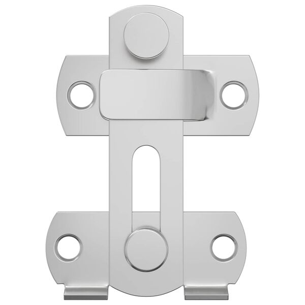 vidaXL T&uuml;rverschluss 2 pcs Silber 70 x 8 mm Stahl