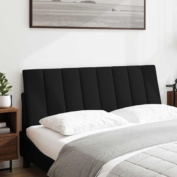 vidaXL Kopfteil-Kissen "Hanko" Schwarz 140 cm Stoff