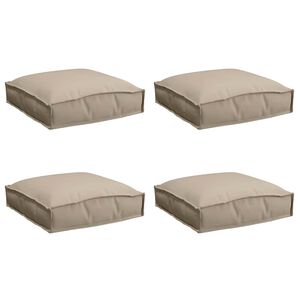 vidaXL Kissen 4 pcs Taupe 40 x 40 x 8 cm Oxford-Stoff