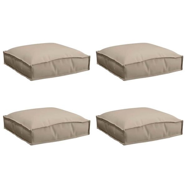vidaXL Kissen 4 pcs Taupe 40 x 40 x 8 cm Oxford-Stoff