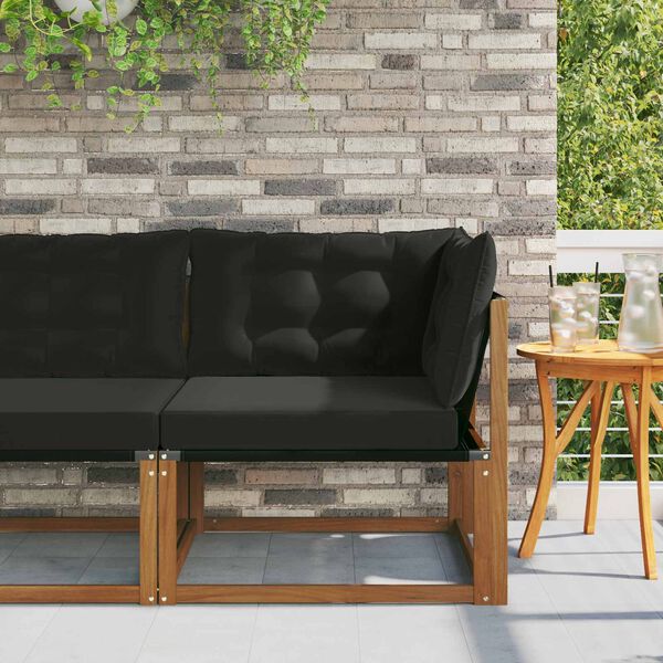 vidaXL Outdoor Ecksofa Massivholz Akazie Natur