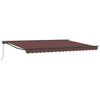 vidaXL Manuell einziehbare Markise Braun 5 x 3,5 m