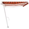 vidaXL Automatische Markise mit LED Windsensor 600x350 cm Orange/Braun