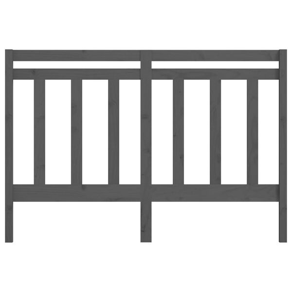 vidaXL Kopfteil Grau 156x4x100 cm Massivholz Kiefer