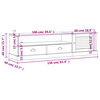 vidaXL TV-Schrank VIGO 156x40x40 cm Massivholz Kiefer