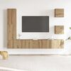 vidaXL 5-tlg. TV-Schrank-Set Wandmontage Artisan-Eiche Holzwerkstoff