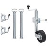 vidaXL St&uuml;tzrad 60 mm mit 2 St&uuml;tzrohren und 3 Klemmen