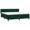 vidaXL Boxspringbett mit Matratze Dunkelgr&uuml;n 180x200 cm Samt