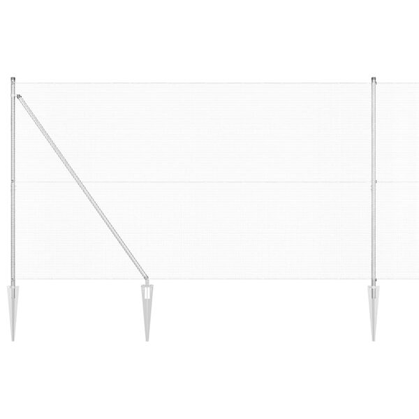 vidaXL Zaunpfosten Silber 10 x 1,6 m (12 x 12 mm Maschenweite) Stahl