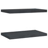 vidaXL Wandregale 2 Stk. 50x30 cm Schwarz Edelstahl