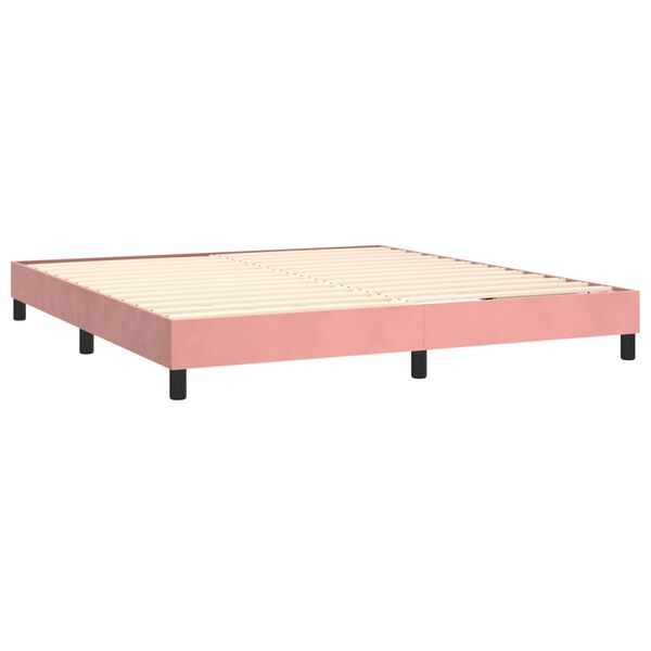 vidaXL Boxspringbettgestell Rosa 180x200 cm Samt
