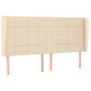 vidaXL Kopfteil mit Ohren Creme 163x23x118/128 cm Stoff