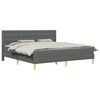 vidaXL Bettgestell mit Matratze Dunkelgrau 180 x 200 cm Stoff