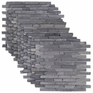 vidaXL Mosaikfliesen Grau 30 x 30 cm Marmor
