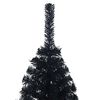 vidaXL K&uuml;nstlicher vorbeleuchteter Weihnachtsbaum Schwarz 120 cm PVC