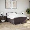 vidaXL Boxspringbett mit Matratze Dunkelbraun 140x190 cm Stoff