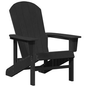 vidaXL Adirondack-Stuhl Schwarz 82 x 74 x 92 cm HDPE