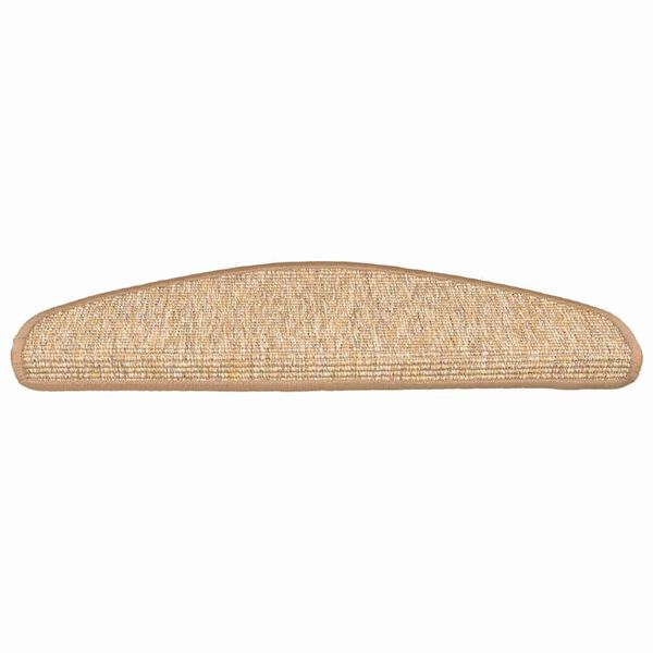 vidaXL Stufenmatten 15 Stk. 65x21x4 cm Hellbraun Halbrund Gro&szlig;