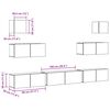 vidaXL 7-tlg. TV-Schrank-Set Wandmontage Artisan-Eiche Holzwerkstoff