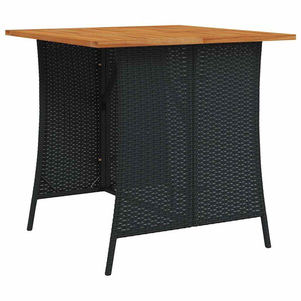 vidaXL 6tlg. Garten-Sofagarnitur mit Kissen L-Form Schwarz Poly Rattan