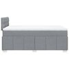 vidaXL Boxspringbett mit Matratze Hellgrau 120x190 cm Stoff