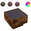 vidaXL Beistelltisch mit LED R&auml;uchereiche 40x40x30 cm Holzwerkstoff