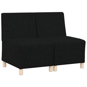 vidaXL Modulares Armfreies Sofa 2 stk. Schwarz Stoff