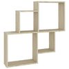 vidaXL W&uuml;rfelregal Sonoma-Eiche 80x15x78,5 cm Holzwerkstoff