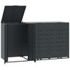 vidaXL M&uuml;lltonnenbox f&uuml;r 3 Tonnen Anthrazit 207x79x117 cm Stahl