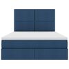 vidaXL Bett mit Stauraum und LED Blau 140 x 190 cm Polyester