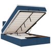 vidaXL Ottoman-Bett mit Matratze Blau 120x200 cm Stoff